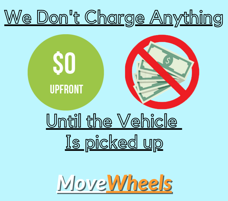 No charges upfront to ship your car