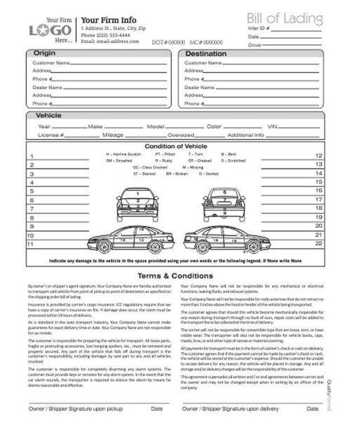 Bill of Lading NV