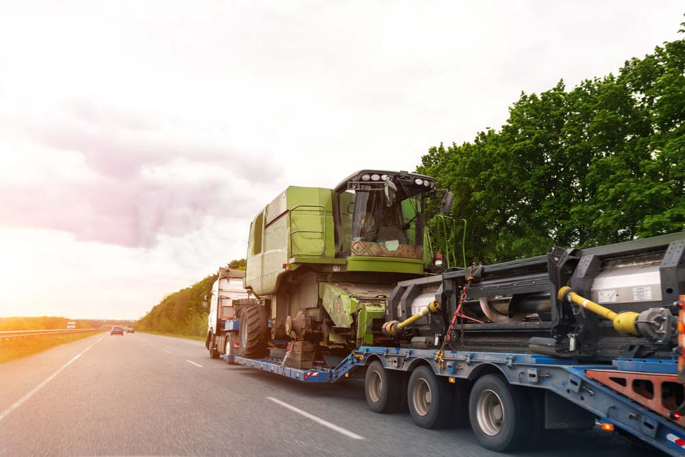 Farm equipment shipping