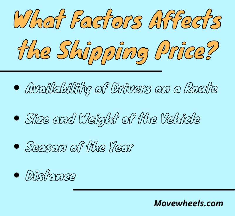 What effects the auto shipping price