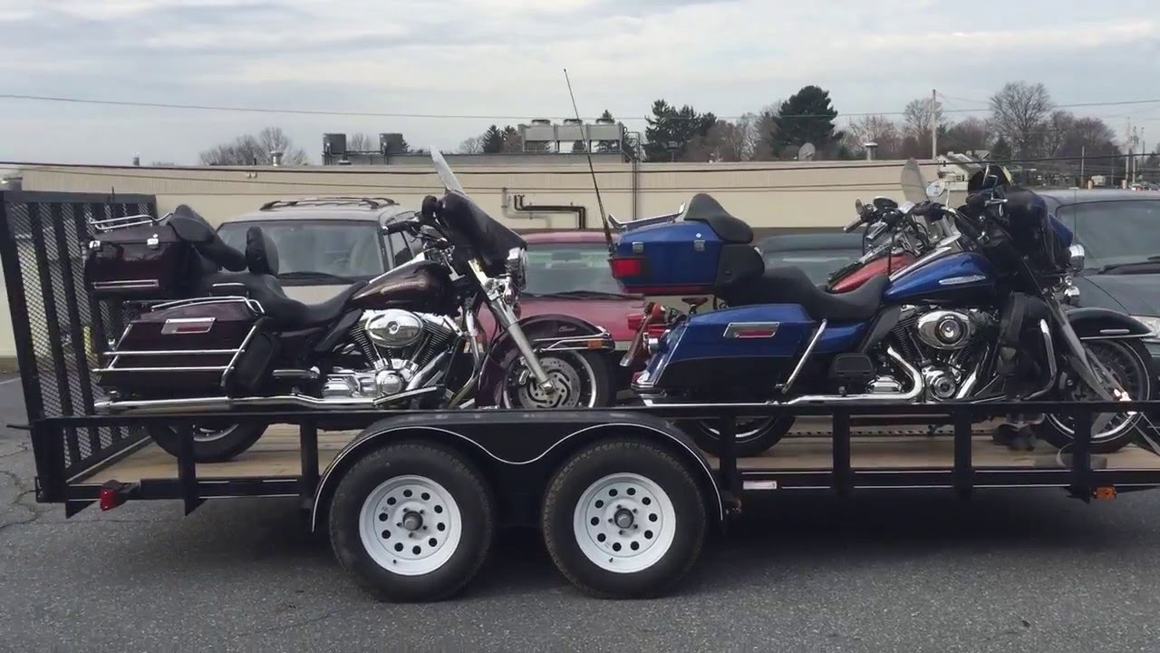 bikes shipping in open trailer