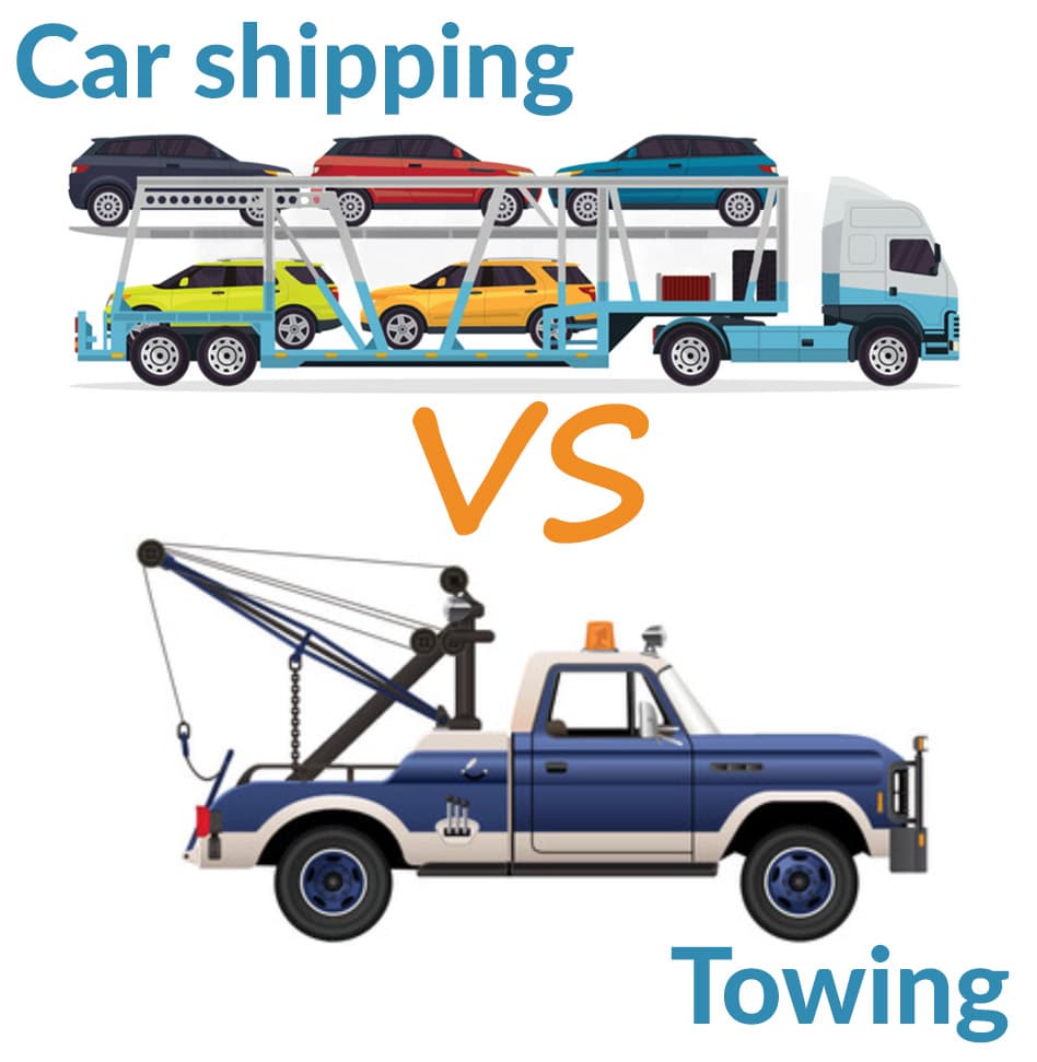 car shipping vs. towing