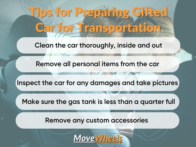 Preparing Gifted Car for Transportation