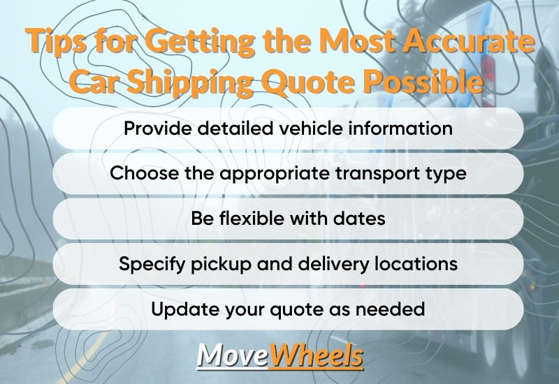 How to maximize the accuracy of your car shipping quote