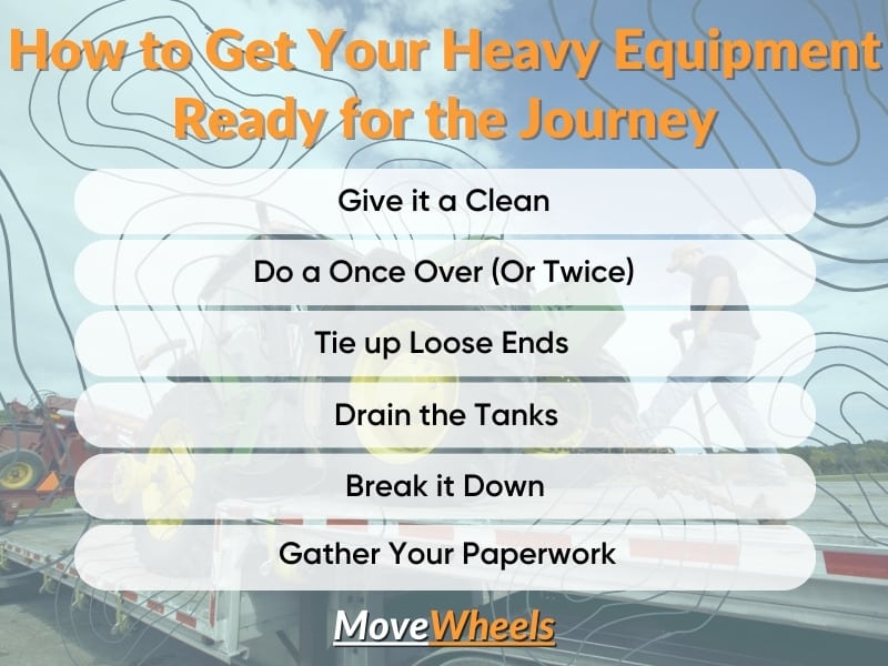 Guidelines for preparing your heavy equipment for transport