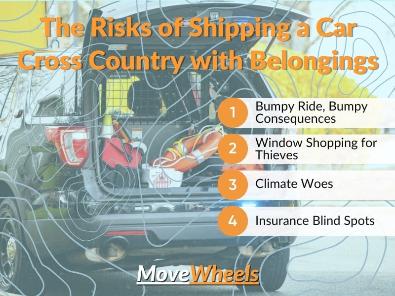 potential dangers to your belongings when shipping a car with items inside