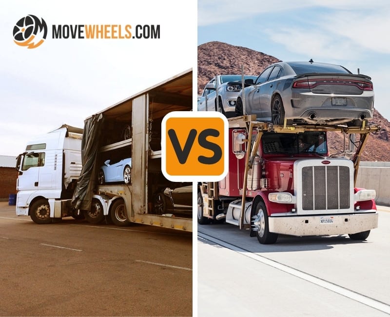 Enclosed vs. Open Trailers for vehicle transportation