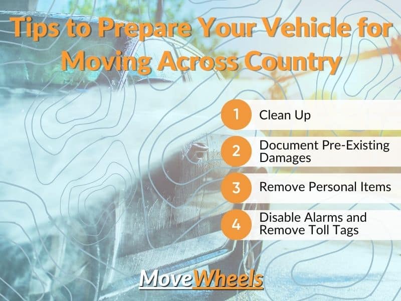 step for preparing your vehicle for shipping across states